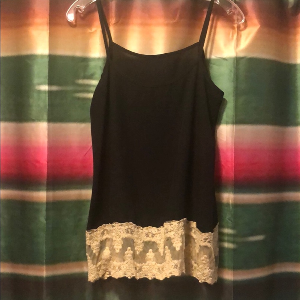 Black & cream tank